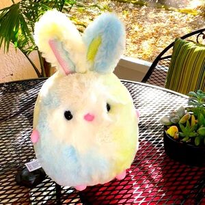 Plush Bunny with Pastel Colors